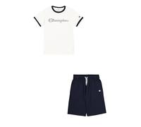 Champion Boy's Legacy Graphic Crewneck Set with Large Print, White (WW001), 7-8 Years