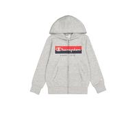 Champion Boy's Legacy Graphic Shop B (306839) - Ultra-light Soft Compact Powerblend Fleece Full-zip Hooded sweatshirt, Grigio Melange,