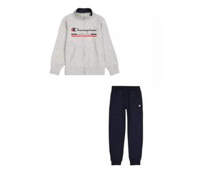 Champion Boy's Legacy Graphic Shop B (306845) -Ultra-Light Soft Compact Powerblend Terry High-Neck Tracksuit, Grey (EM021), 3-4 Years
