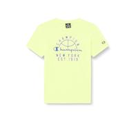 Champion Boy's Legacy Modern Basketball B-Quick-Dry Micromesh S/S Crewneck T-Shirt, Yellow neon, 9-10 Years