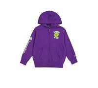 Champion Boys Legacy Play With Graphics B (306910) - Ultra-light Soft Compact Polyfleece Full-zip Hooded Sweatshirt, Purple (Vs025), 3-4 Years UK