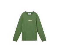Champion Boys' Long Sleeve T-Shirt, Crewneck, 100% Cotton Organic Jersey, with Graphic Logo, Relax fit Green