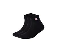 CHAMPION C Logo Socks 3 Pairs, short cotton socks, breathable fabric, three pack, quarter length, ribbed ankles