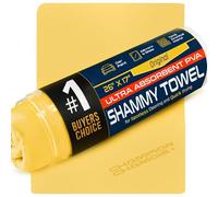 Champion Chamois Premium Synthetic Drying Chamois Cloth for Car | Ultra Absorbent, Scratch Free, Washable Shammy | 26" x 17" (Color: Natural)