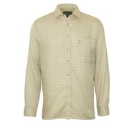 Champion Check Shirt Long Sleeve Chest Pocket Classic Casual M-4XL Mens Cartmel (UK, Alpha, M, Regular, Regular, Stone)