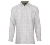 Champion Check Shirt Long Sleeve Chest Pocket Cord Collar Brushed Mens Ayr (UK, Alpha, 4XL, Regular, Regular, Blue)