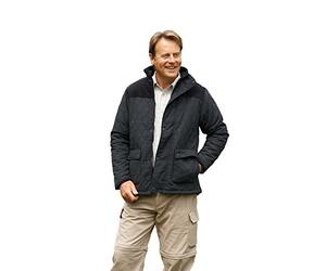 Champion Clothing Mens Lewis Country Estate Traditional British Clothing Warm Diamond Quilted Fleece Lined Jacket Coat Corduroy shoulder patches Fishing Casual Walking Countrywear