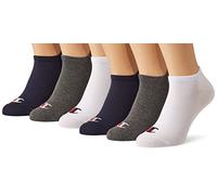 Champion Core 6PP Sneaker Casual Socks, Navy, White, Light Heather Grey, 35-38 (Pack of 6)