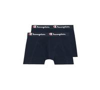Champion Core x2 Boxer Corti, Blu Marino, M (Pacco da 2)