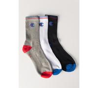 Champion Unisex Basics 3pk Crew Socks, Black, 46 UK