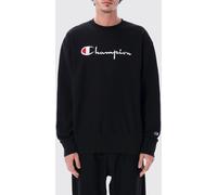 Champion Crewneck Cotton Sweatshirt with Contrast Logo and Dropped Shoulders - Size: M - male