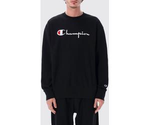 Champion Crewneck Cotton Sweatshirt with Contrast Logo and Dropped Shoulders - Size: M - male