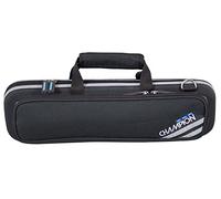 Champion Flute Case (C Foot) With Carry, Shoulder Strap & Accessory Pocket For Mute, Music Sheet & Phone. Plush Velour Moulded Interior for Student and Professional Instrument Safety Travel