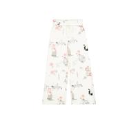 Champion Girl's Legacy Emotional Dance G (405017) -Ultra-Light Soft Compact Fleece (240gr) Floral Wide Leg Sweatpants, White (WL006), 13-14 Years