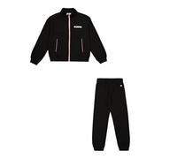 Champion Girl's Legacy Graphic Shop G (405047) -Ultra-Light Soft Compact Powerblend Terry High-Neck Tracksuit, Black (KK001), 3-4 Years