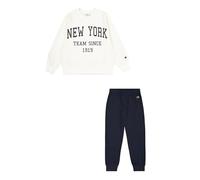 Champion Girl's Legacy Script Shop G (405044) -Ultra-Light Soft Compact Powerblend Fleece Crewneck & Rib Cuffs Tracksuit, Pink (Ww003), 3-4 Years