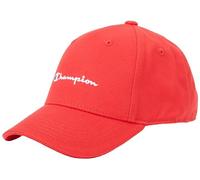 Champion Icons Accessories Junior Caps - 802421 Woven Cotton Twill Small Script Logo Baseball Cap, Red, One Size Unisex - Kids SS24, red, One Size