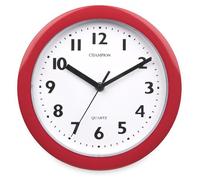 Champion KC515 Bold9 Wall Clock - 23 cm Diameter, Red