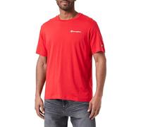 Champion Men's Legacy Icons-Small Script Logo S/S Crewneck T-Shirt, red, M
