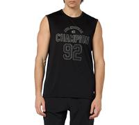 Champion Men's Legacy Modern Basketball at The Gym-Micromesh S/L Tank Crewneck T-Shirt, Black, L