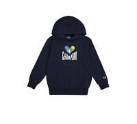 Champion Legacy Play With Graphics B (306908) - Ultra-light Soft Compact Polyfleece Hooded Sweatshirt, Navy (NNY), 9-10 years (M) Boys FW24