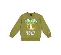 Champion Legacy Play With Graphics B (306909) - Ultra-light Soft Compact Polyfleece Crewneck Sweatshirt, Olive Green (GNUM), 7-8 years (S) Boys FW24