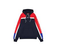 Champion Legacy Retro Sport (220331) - Soft Compact Poly Fleece Hoodie, Navy/Vermilion (NNY/CRD/Wht), S Men FW24, Navy/Vermilion (Nny/Crd/Wht), S