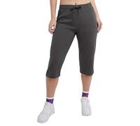Champion Lightweight Lounge Cropped Pants Jersey Knit Capri for Women 18"" Granite Heather X-Large
