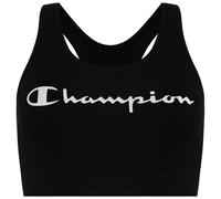 Champion Logo Womens Black Sports Bra Cotton - Size Medium