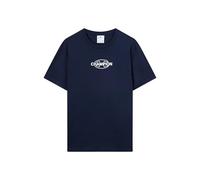 Champion Men’s Crewneck T-Shirt, Short Sleeves, 100% Cotton, Breathable, with Printed Logo Blue