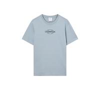 Champion Men’s Crewneck T-Shirt, Short Sleeves, 100% Cotton, Breathable, with Printed Logo Light Blue