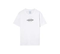 Champion Men’s Crewneck T-Shirt, Short Sleeves, 100% Cotton, Breathable, with Printed Logo White