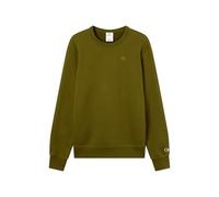 Champion Men’s Fleece Crewneck Sweatshirt, with embroidered small C logo on chest, warm and comfortable for everyday wear Green