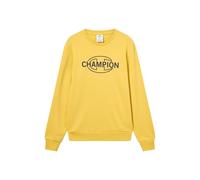 Champion Men’s Fleece Crewneck Sweatshirt with Graphics, soft and warm fleece, rib cuffs, collar and hem, Graphic Shop line Yellow