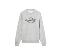 Champion Men’s Fleece Crewneck Sweatshirt with Graphics, soft and warm fleece, rib cuffs, collar and hem, Graphic Shop line Grey