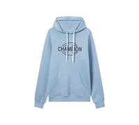 Champion Men’s Fleece Hoodie with round contrast drawcord, front kangaroo pocket, Contrast graphic, Adjustable hood with drawcord, Graphic Shop line Light Blue