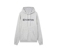 Champion Men’s Fleece Hoodie with round contrast drawcord, front kangaroo pocket, Contrast graphic, Adjustable hood with drawcord, Graphic Shop line Grey