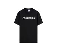 Champion Men’s Graphic T-Shirt, Pure Cotton Jersey, Breathable, Ideal for Warm Weather, with Printed Logo, 100% Cotton Black