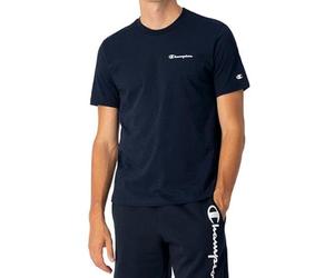 Champion Men's American Classics Small Script Logo Short Sleeve T-Shirt, Blu Marino, S