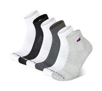 Champion Men's Ankle 6-Pack Moisture-Wicking Athletic Socks with Cushioning & Arch Support (Size 6-12), High Quarter Multi (White, Grey, Black), 4.5-12 UK (Pack of 6)