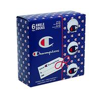 Champion Men's Ankle Sock 6 Pack with Gift Box, White, 4.5-12 UK