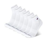 Champion Men's Ankle Socks - 6-Pack Moisture-Wicking Athletic Socks with Cushioning & Arch Support (Size 6-12), High Quarter White, 4.5-12 UK