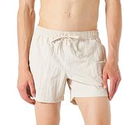 Champion Men's Beachshorts Small Logo Swim Trunks, Tortora, M