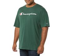 Champion Men's Big & Tall Classic Tee, C Script T-Shirt, Dark Green, S