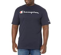 Champion Men's Big & Tall Classic Tee, C Script T-Shirt, Navy Script, 4XL Plus