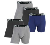 Champion Men's Boxer Briefs All Day Comfort No Ride Up Double Dry X-Temp 5 Pack