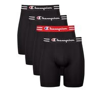 Champion Men's Boxer Briefs, Performance Stretch, Moisture Wicking, Multi-Pack, Black, L (Pack of 4)