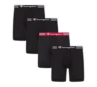 Champion Men's Boxer Briefs, Performance Stretch, Moisture Wicking, Multi-Pack, Long Leg-Black-4 Pack, XXL (Pack of 4)