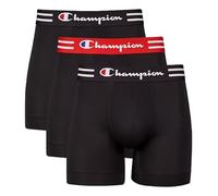 Champion Men's Boxer Briefs, Performance Stretch, Moisture Wicking, Multi-Pack, Regular Leg-Black-3 Pack, S (Pack of 3)
