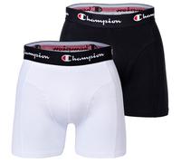 Champion Men's Boxer Shorts, 2 Pack - Cotton, Logo Waistband, Solid Color